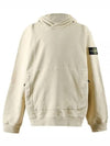 Waffen Patch Cotton Fleece Hoodie Ivory - STONE ISLAND - BALAAN 2