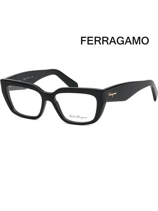 glasses frame SF2905 001 Oval horn rim thick black - SALVATORE FERRAGAMO - BALAAN 1