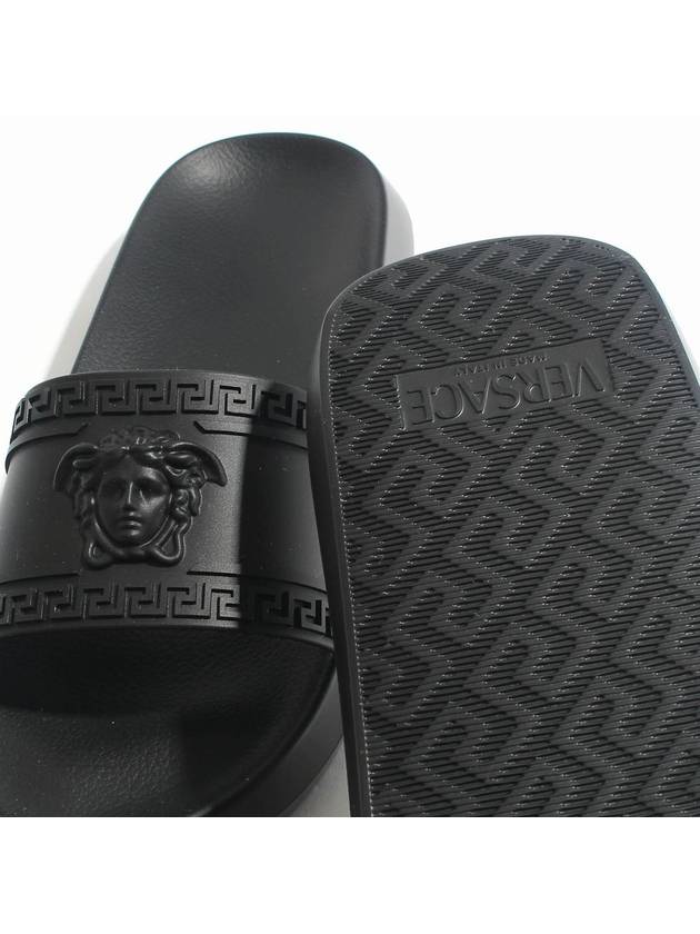 Medusa Band Rubber Slide Slippers Black - VERSACE - BALAAN 6