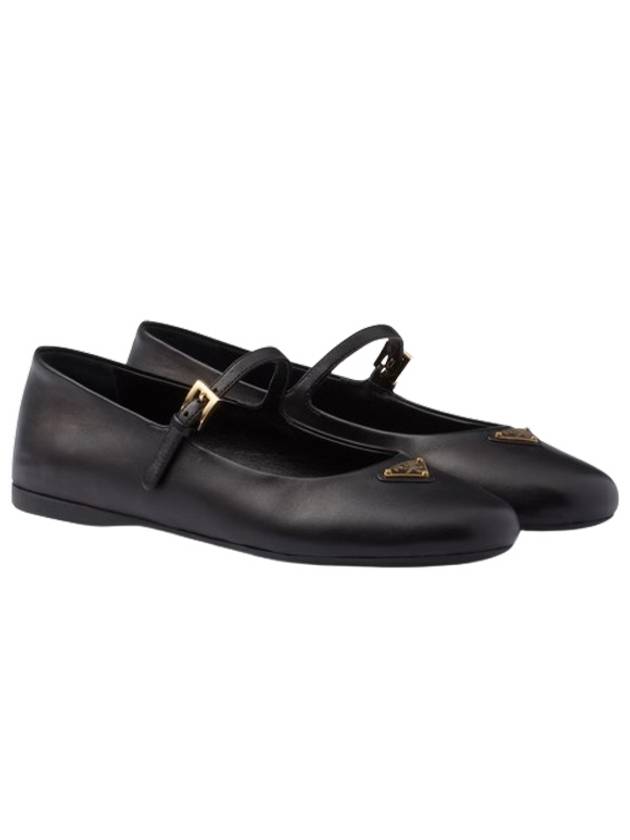 Nappa Leather Ballerinas Shoes Black - PRADA - BALAAN 3