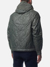 Diagonal Raised Fleece Mixed Quilted Zip Up Hoodie Green - CP COMPANY - BALAAN 5