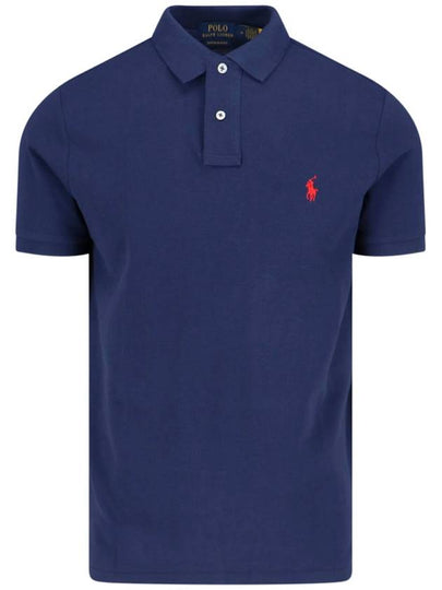 Men's Red Embroidered Logo Polo Shirt Navy - POLO RALPH LAUREN - BALAAN 2