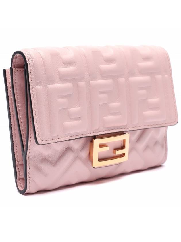 FF Nappa leather halfwallet pink - FENDI - BALAAN.