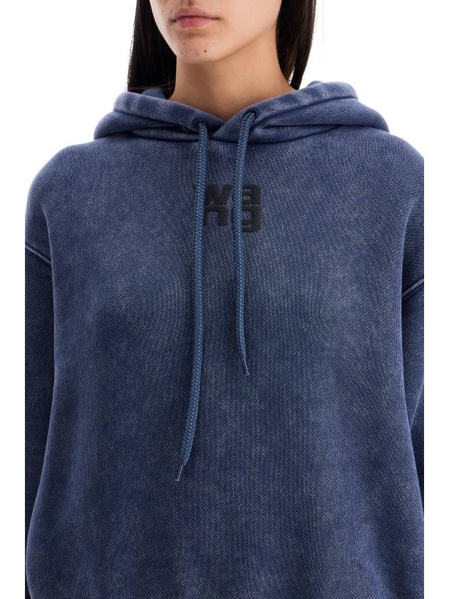 Logo Hooded Top Navy - ALEXANDER WANG - BALAAN 5