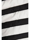 Matte Nylon 4-Bar Stripe Downfill Quilted Hoodie Padding Black - THOM BROWNE - BALAAN 2