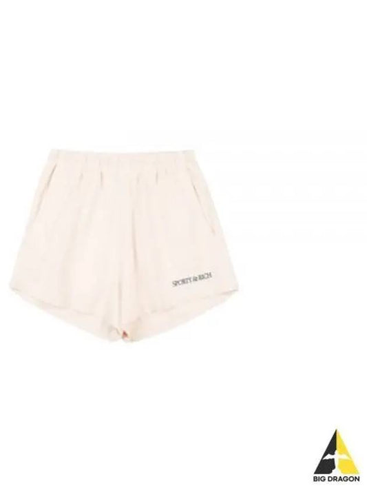 24 H W Club Disco Short CreamNavy SH020S412HC Shorts - SPORTY & RICH - BALAAN 1