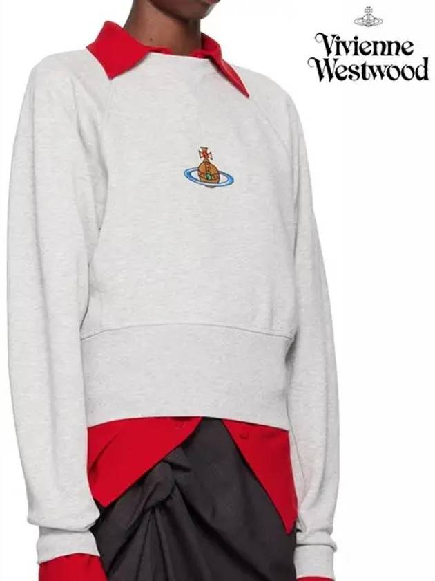 ORB Embroid Logo Sweatshirt Light Grey - VIVIENNE WESTWOOD - BALAAN 7