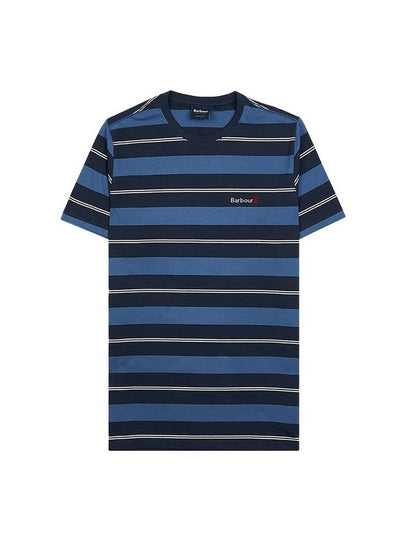 Embroidered Logo Striped Short Sleeve T-shirt Navy - BARBOUR - BALAAN 2