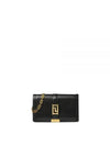 Greca goddess Gold Mini Calf Leather Shoulder Bag Black - VERSACE - BALAAN 2