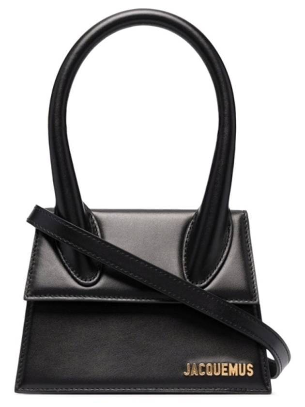 Le Chiquito Moyen Medium Leather Tote Bag Black - JACQUEMUS - BALAAN 1
