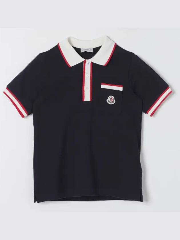 Kids Color Block Polo Shirt 8A000038496W 778 - MONCLER - BALAAN 1