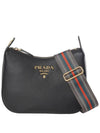 Vitello Penix Small Hobo Shoulder Bag Black - PRADA - BALAAN 2