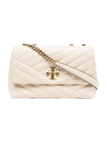 Kira Chevron Convertible Strap Small Shoulder Bag New Cream - TORY BURCH - BALAAN 1