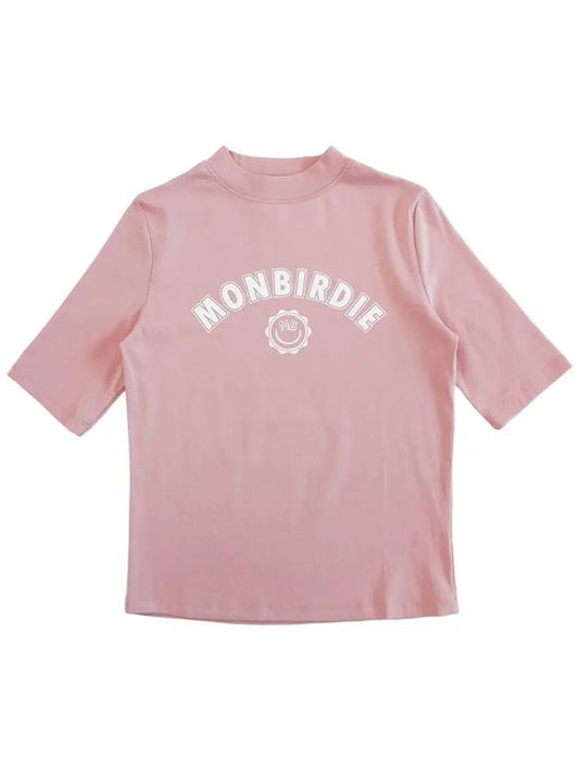 Mongbuddy 5-part slim fit t-shirt PINK - MONBIRDIE GOLF - BALAAN 2