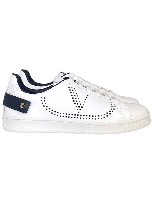 Women's V Logo Backnet Low Top Sneakers White Black - VALENTINO - BALAAN 3