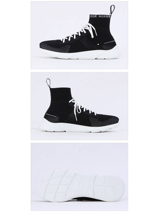 B21 Socks Knit High Top Sneakers Black - DIOR - BALAAN 4