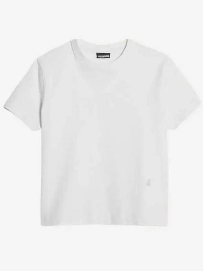 Women's Ava Mini Embroidered Logo Cotton Short Sleeve T-Shirt White - JACQUEMUS - BALAAN 2