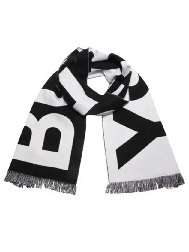 logo wool jacquard scarf women - BURBERRY - BALAAN 1