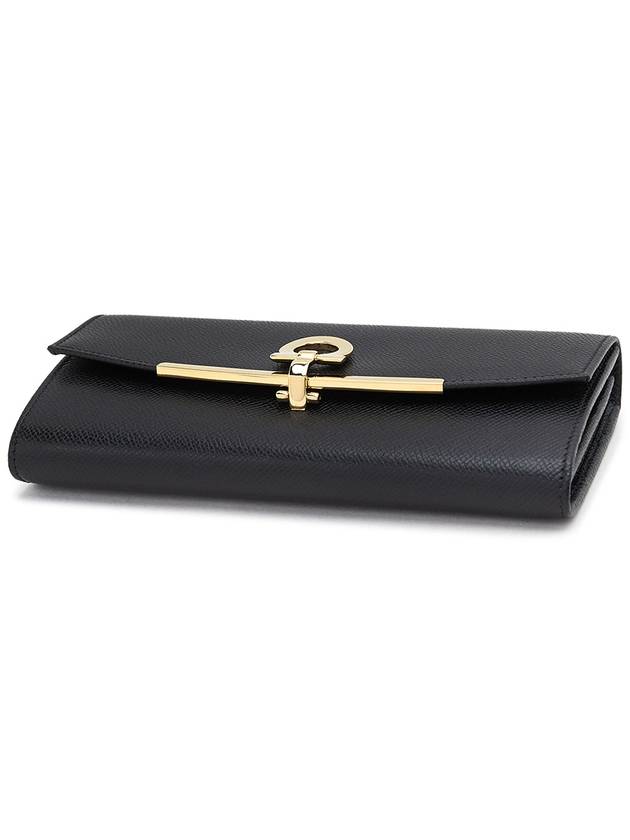 Gancini Continental Wallet Black - SALVATORE FERRAGAMO - BALAAN 5