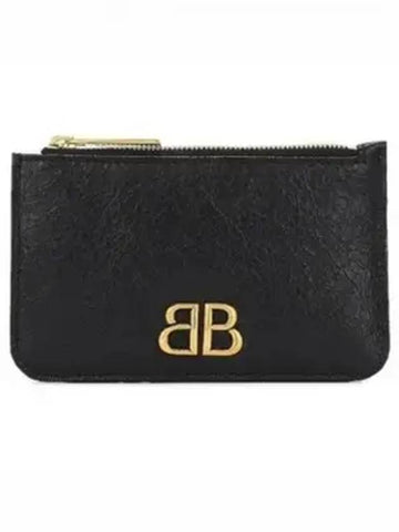 Monaco Long Coin Card Wallet Black - BALENCIAGA - BALAAN 1