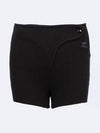 Embroidered Logo Ribbed Knit Shorts Black - COURREGES - BALAAN 2