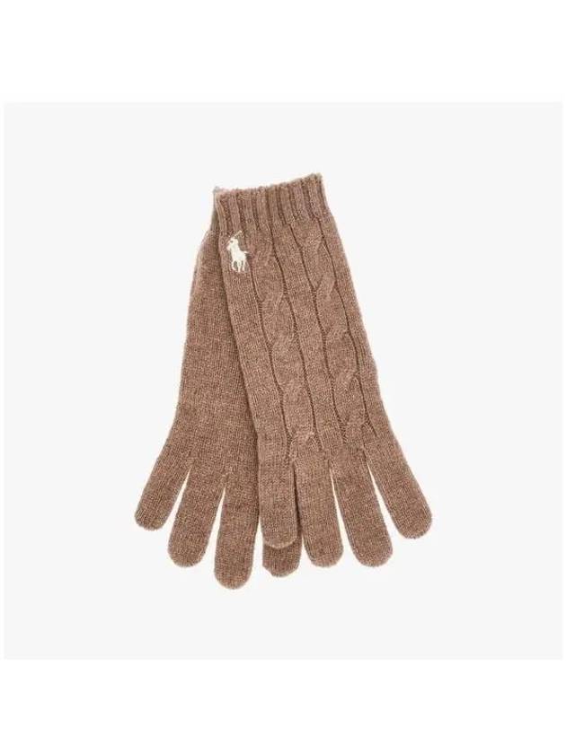 WC0638 220 Pony Cable Knit Gloves - POLO RALPH LAUREN - BALAAN 2