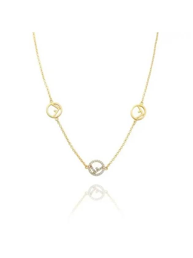 8AG735 6DM F089U FF Logo Bronze Necklace - FENDI - BALAAN 2