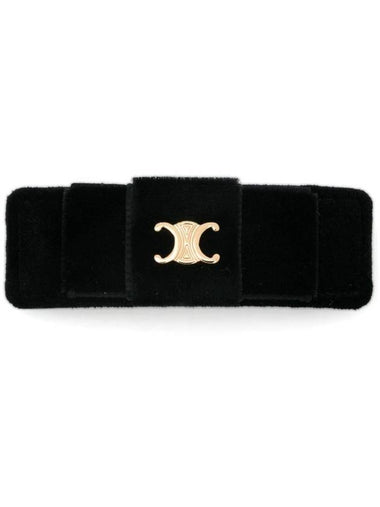 Le Soir Ribbon Hair Clip Black - CELINE - BALAAN 1