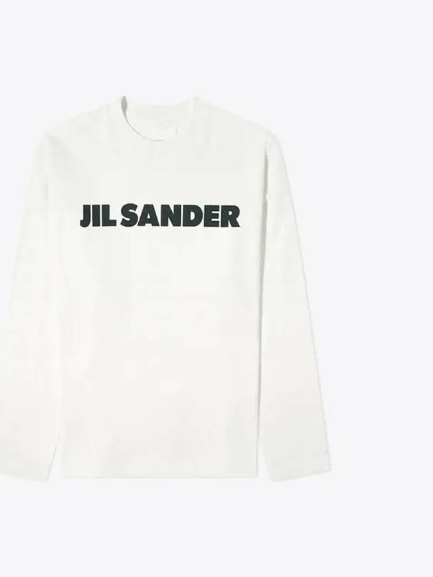 Logo Print Cotton Long Sleeve T-Shirt White - JIL SANDER - BALAAN 2