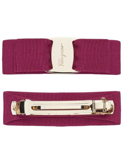 Vara Bow Hair Clip Wine Red - SALVATORE FERRAGAMO - BALAAN 2