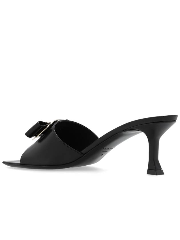 FERRAGAMO ‘Zelie’ Heeled Mules, Women's, Black - SALVATORE FERRAGAMO - BALAAN 5