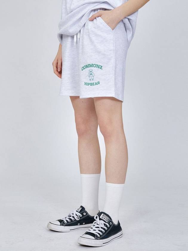 Hip Bear Shorts White Melange - COMMONZ - BALAAN 3