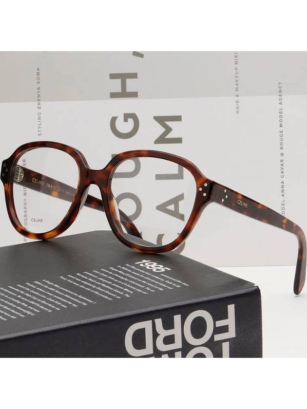 Glasses frame CL50107I 052 square horn rim leopard skin - CELINE - BALAAN 2