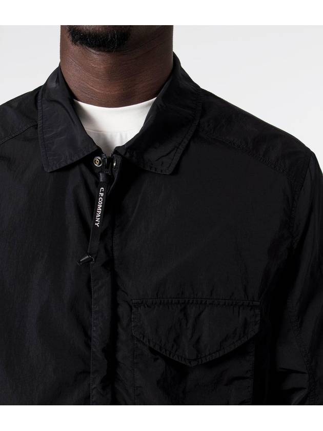 Chrome-R Zip-Up Over Long Sleeve Shirt Black - CP COMPANY - BALAAN 7