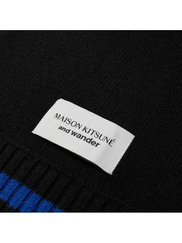 And Wonder Fox Muffler Scarf Black Unisex - MAISON KITSUNE - BALAAN 4