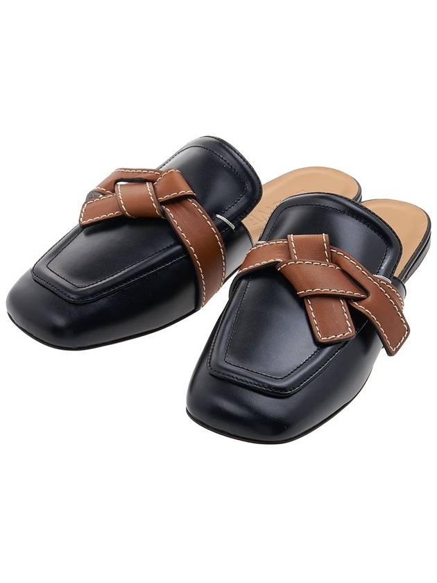 Gate Flat Leather Mule Black - LOEWE - BALAAN 2