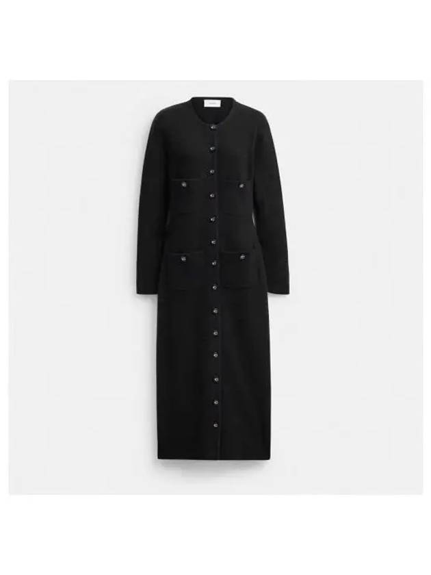 Knit Cardigan Dress CX666 BLK - COACH - BALAAN 2