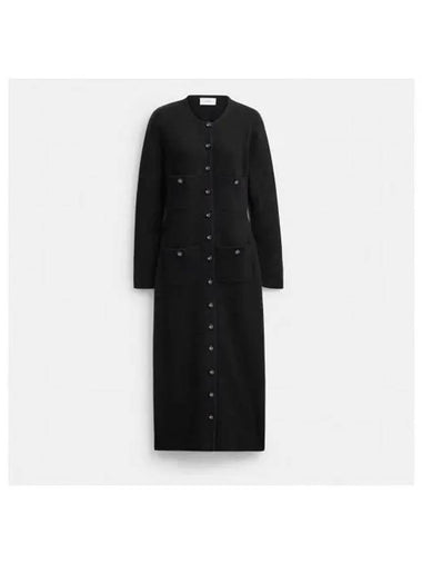 Knit cardigan dress CX666 BLK - COACH - BALAAN 1