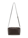 Intrecciato Leather Mini Cross Bag Brown - BOTTEGA VENETA - BALAAN 4