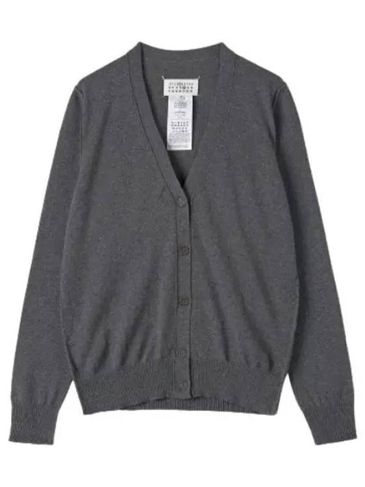 Eco Cashmere V neck Cardigan Gray - MAISON MARGIELA - BALAAN 1