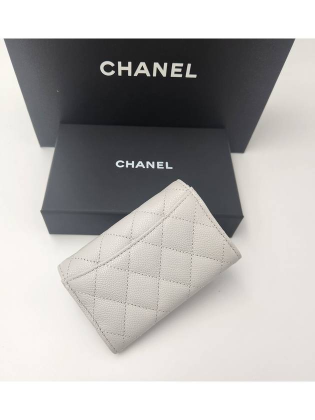 Classic Caviar Card Wallet Gray Gold Kleotok AP0214 B10583 NAAUH - CHANEL - BALAAN 7