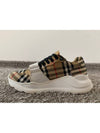 Check Velcro Cotton Canvas Sneakers 40 5 - BURBERRY - BALAAN 7