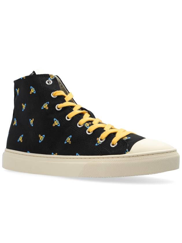 Vivienne Westwood Sneakers Plimsoll High Top, Women's, Black - VIVIENNE WESTWOOD - BALAAN 4