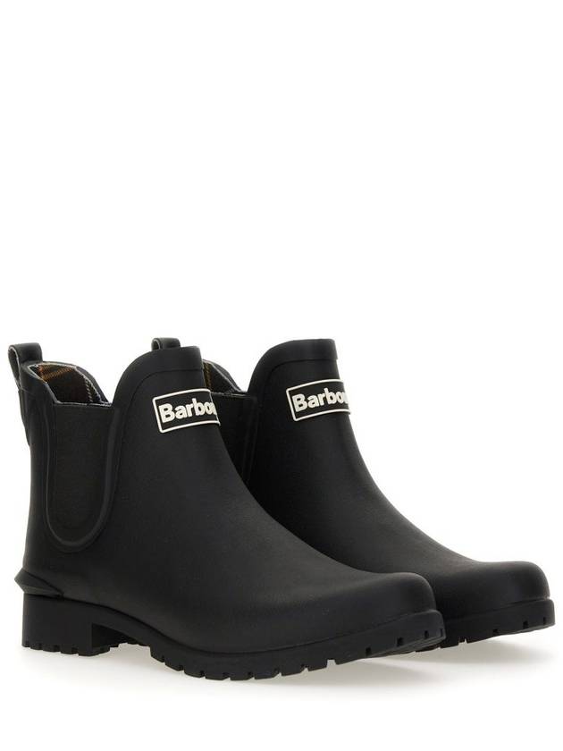 Wilton Wellington Chelsea Rain Boots Black - BARBOUR - BALAAN 3