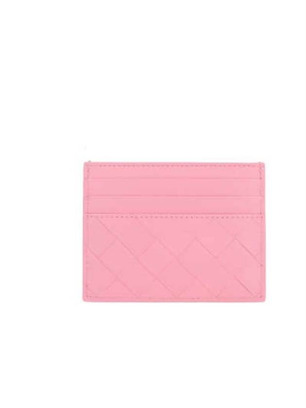 Intrecciato Leather Card Wallet Pink - BOTTEGA VENETA - BALAAN 2