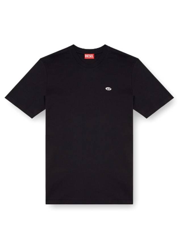 Oval D Patch Short Sleeve T-Shirt Black - DIESEL - BALAAN 1