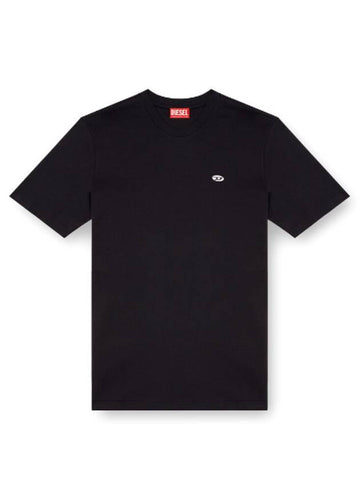 Oval D Patch Short Sleeve T-Shirt Black - DIESEL - BALAAN 1