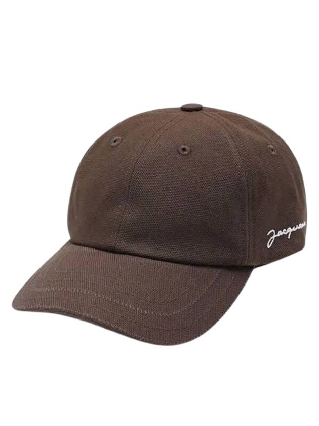 Logo Detail Cotton Ball Cap Brown - JACQUEMUS - BALAAN 1