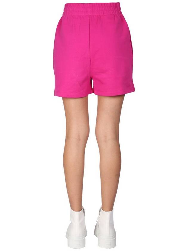 Women's Vinyl Logo Print Shorts Pink - MOSCHINO - BALAAN 5