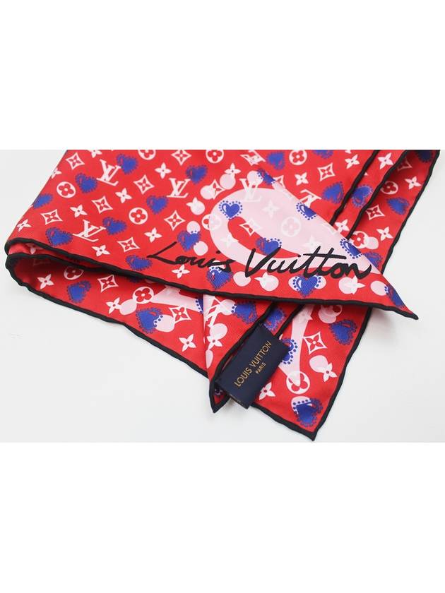 I LV U Red Square 45 Scarf M77353 - LOUIS VUITTON - BALAAN 2